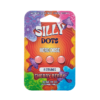 purple organics silly dots